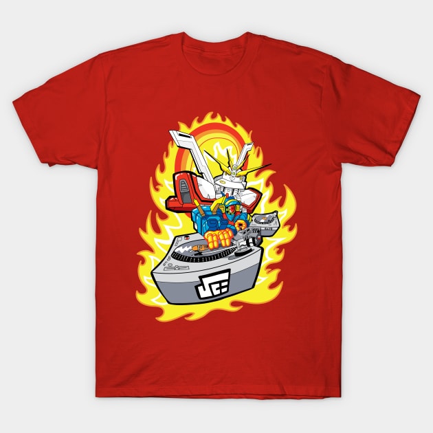 Burning Finger Turntablist T-Shirt by EasterlyArt